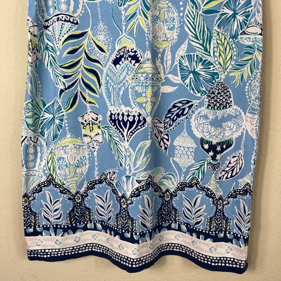 Lilly Pulitzer Sophiletta T-Shirt Dress in Blue Peri Lapis Lanterns Size Small - Picture 6 of 6